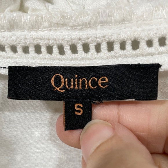 Quince White Ruffled Blouse - Picture 2 of 4